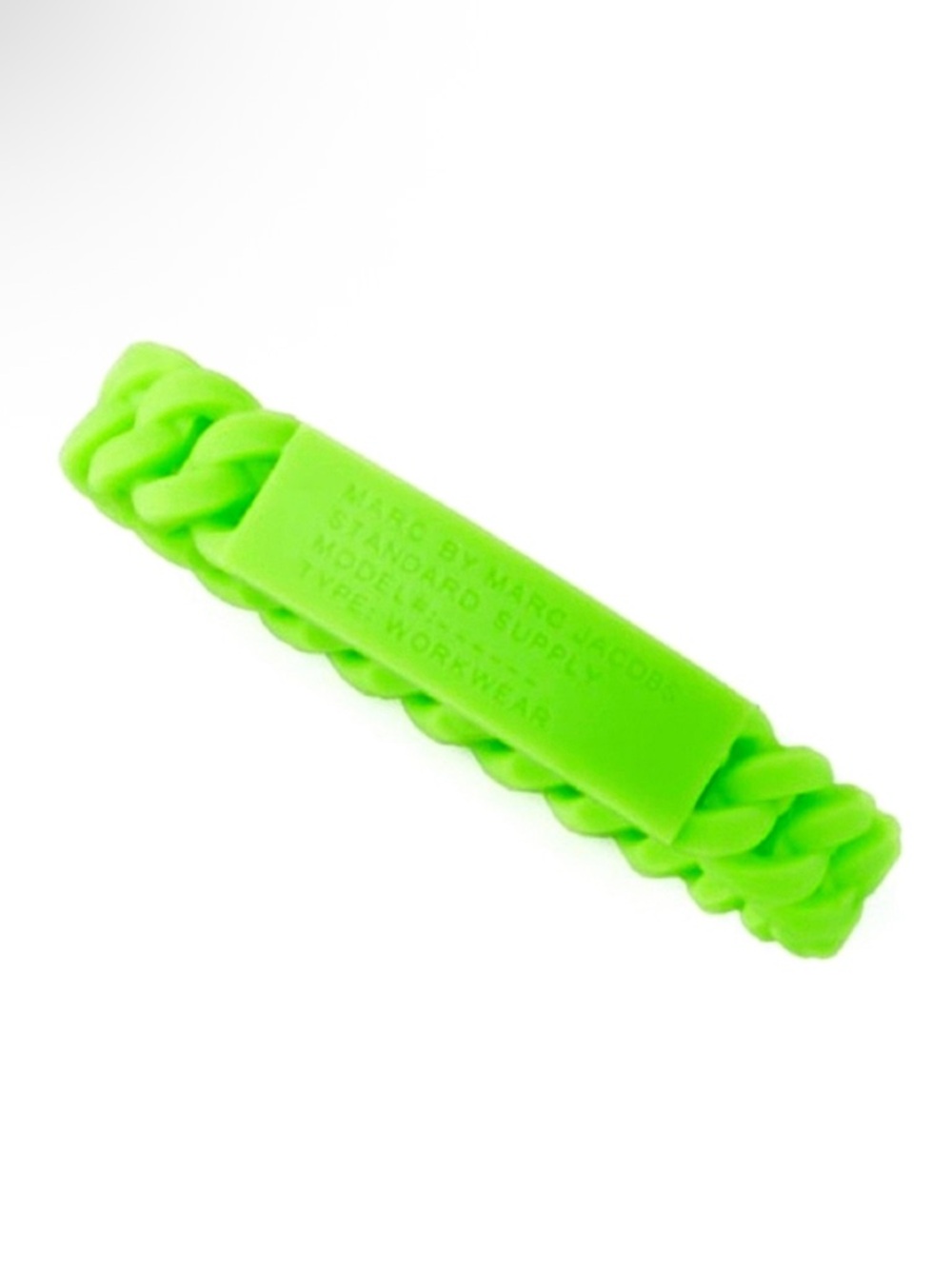 Marc by Marc Jacobs Neon Green Silicone Chain Bracelet NWT